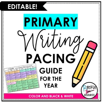 Preview of WRITING PACING GUIDE - SCOPE AND SEQUENCE - LONG RANGE PLANS - LANGUAGE ARTS
