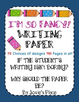 WRITING PAPER SAMPLE FREEBIE by Josie's Place | TpT