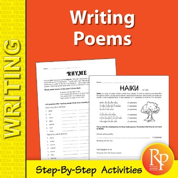 Preview of WRITING POEMS: Step-by-Step: Couplet, Triplet, Haiku, Alliteration, Acrostic...