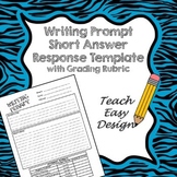 WRITING PROMPT TEMPLATE WITH RUBRIC