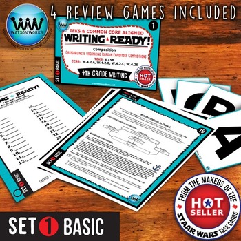 Preview of WRITING READY 4th Grade Task Cards - Categorizing/Organizing Ideas ~ BASIC SET 1