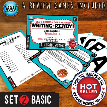 Preview of WRITING READY 4th Grade Task Cards -  Revising Drafts ~ BASIC SET 2