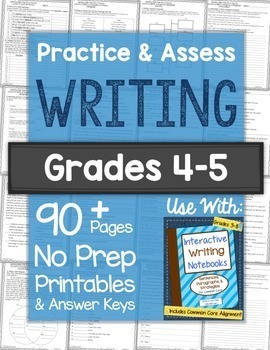Preview of WRITING SKILLS Practice & Assess: Grades 4-5 No Prep Printables
