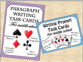 Preview of WRITING TASK CARD BUNDLE
