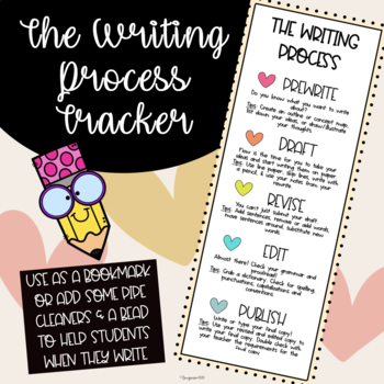 Preview of WRITING TRACKER Writing Process Student Guide