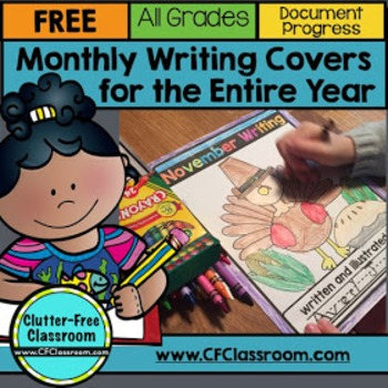 Monthly Journal Covers by Clutter-Free Classroom | TpT