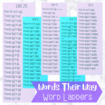 Preview of WTW Word Ladders