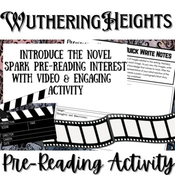 Preview of WUTHERING HEIGHTS (Bronte) | Novel Study Intro Activity | Video & Reflection