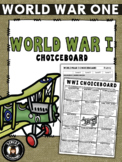 WWI ChoiceBoard Assignment + Rubric [WW1 - World War One]