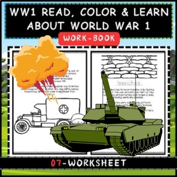 Preview of WW1 Coloring Pages – Read, Color & Learn About World War 1 For Kids