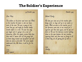 ww1 letter assignment