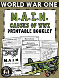 M.A.I.N. Causes of WWI - Printable Booklet + Rubric [WW1 -