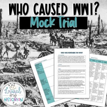 Preview of WW1 Summative Trial Project (PBL) - Mock Trial [Editable]