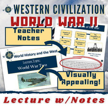 Preview of WW2 - Second World War PowerPoint - Rise of Hitler, D-Day, Europe, Pacific