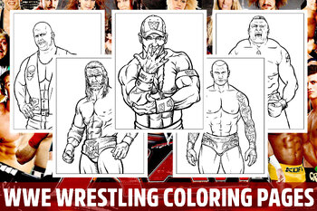 WWE Wrestling Coloring Pages for Kids, Girls, Boys, Teens School Activity