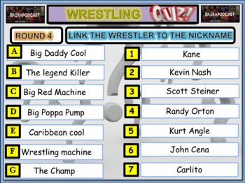 Wwe Wrestling Quiz By Cre8tive Resources Teachers Pay Teachers