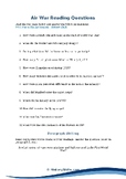WWI Aircraft Reading Questions Worksheet