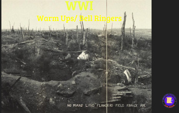 Preview of WWI: Bell Ringers/ Warm Ups