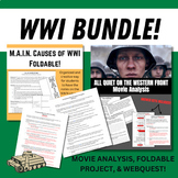 WWI Bundle-- Includes Movie Analysis, Foldable Project, & 