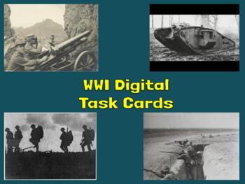 Preview of WWI Digital Task Cards