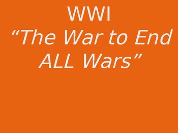 Preview of WWI Lecture