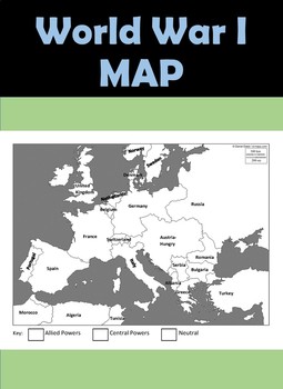 Preview of WW1 Map - World War I Map