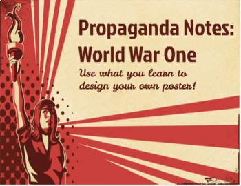 Preview of WWI Propaganda Poster Project
