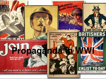 Preview of WWI Propaganda lesson and assignment