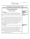 WWI Reading/Writing Activity: History of Shell Shock, PTSD