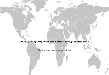 Preview of WWI Timeline Map Research Activity