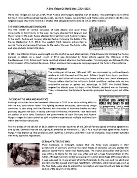 Preview of WWI & WWII BUNDLE - Reading Comprehension Worksheets
