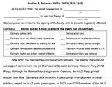 WWI/WWII/Berlin Wall Test/Study Guide Bundle