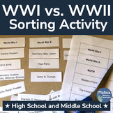 World War I (WW1) vs. World War II (WW2) Sorting Activity