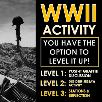 Preview of World War 2 (WWII) Activity(s) - Discussion, Jigsaw, & Stations