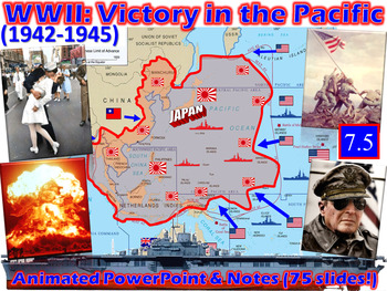Preview of WWII: American Victory Over Japan Animated Powerpoint & Notes (7.5)