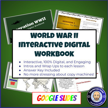 Preview of WWII Digital Interactive Workbook Unit Activities on Google Slides