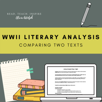 Preview of WWII Literary Analysis Assignment- Comparing Texts (Editable!)