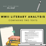 WWII Literary Analysis Assignment- Comparing Texts (Editable!)