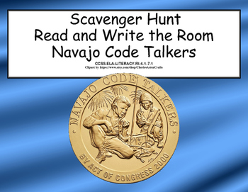Preview of Navajo Code Talkers- World War II, WW2 -Read and Write The Room Scavenger Hunt