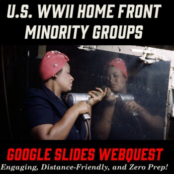 Preview of WWII U.S. Home Front Minority Groups - Engaging Google Slides WebQuest