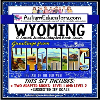 Preview of WYOMING State Symbols ADAPTED BOOK for Special Education and Autism