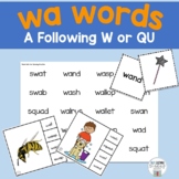 Wa  Words -  Activities and Worksheets