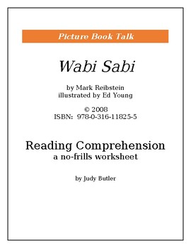 Preview of Wabi Sabi: Reading Comprehension