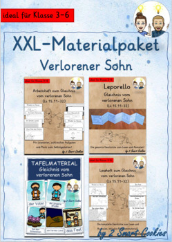 Preview of Wachsendes XXL-Materialpaket Gleichnis vom verlorenen Sohn Grundschule Religion