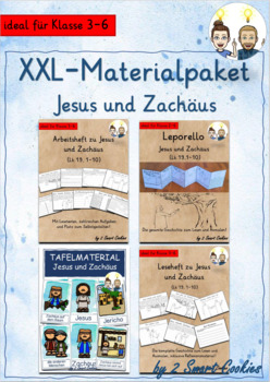 Preview of Wachsendes XXL-Materialpaket Jesus und Zachäus der Zöllner Grundschule Religion