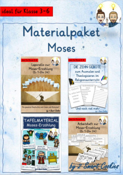Preview of Wachsendes XXL-Materialpaket Moses Grundschule Religion Mose Exodus Bibel