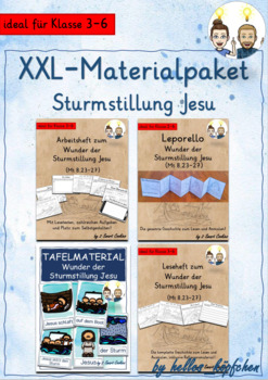 Preview of Wachsendes XXL-Materialpaket Sturmstillung Wunder Jesu Grundschule Religion