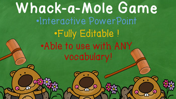 Preview of Game - template - wack-a-mole interactive PowerPoint