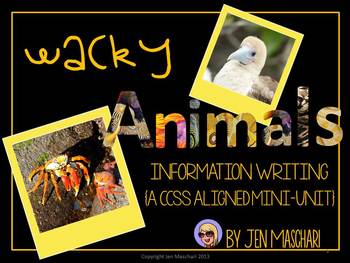 Preview of Wacky Animals Informative Writing Mini-Unit