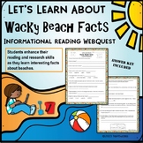 Wacky Beach Facts Webquest Worksheets Internet Scavenger H